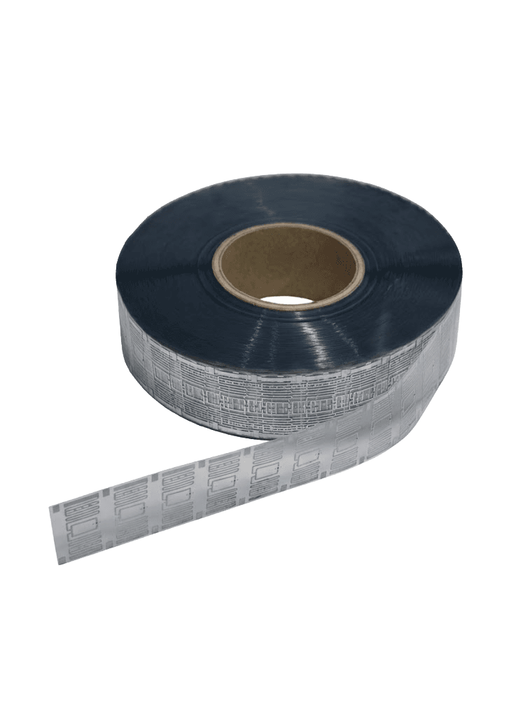 RFID inlay with antenna and chip